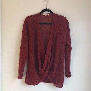 Travel Smith Cardigan Sweater Medium Red